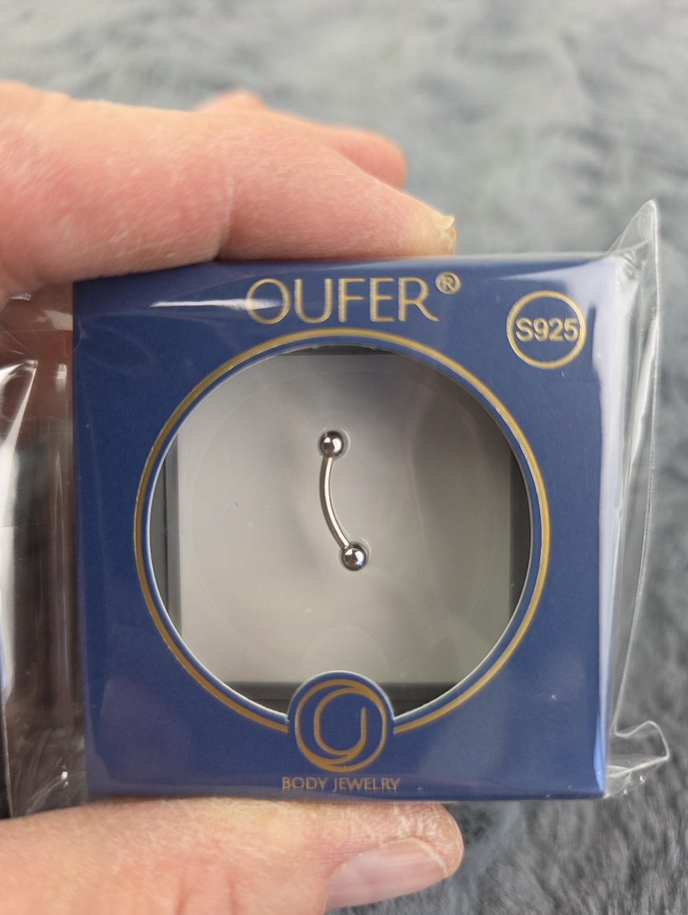 Unisex Curved Barbell Piercing Jewelry For Rook, Eyebrow, Labret, Others - Picture 6 of 7